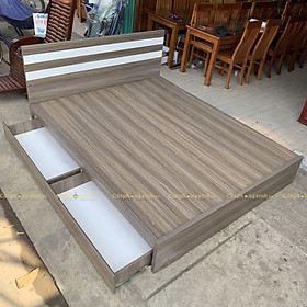 Mua  Freeship HCM  Giường ngủ gỗ MDF 2 hộc kéo full giường CPX-G41