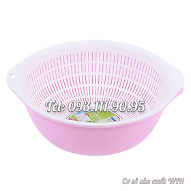 Bộ 2 thau rổ rửa và đựng trái cây - Mã số Q 1385