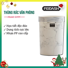 Thùng Rác Văn Phòng Feidash G1975-G1985 - Họa Tiết Vân Đá Cẩm Thạch Vô Cùng Độc Đáo - Mang Tới Sự Sang Trọng Cho Không Gian Sống Của Bạn - Hàng Chính Hãng