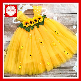 Váy bé gái vàng hoa hướng dương