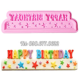 Mua Khuôn silicone làm rau câu  socola chúc mừng sinh nhật Happy Birthday - Mã số 1192