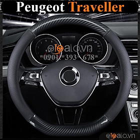 Bọc vô lăng D cut xe ô tô Peugeot Traveller volang Dcut da cao cấp - OTOALO - Da và cacbon