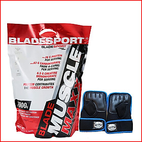 Sữa tăng cân – tăng cơ nhanh Blade Muscle Maxx 7000g (15.4Lbs) – Hỗ trợ tăng cân, tăng sức mạnh, phát triển cơ bắp dành cho người chơi thể hình và thể thao - Kèm quà tặng - Vị Caramel Cappuccino – Thương hiệu Châu Âu, nhập khẩu chính hãng