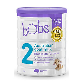Sữa dê Bubs số 2 (800gr) – Sữa bột chính hãng nhập khẩu Úc cho bé 6 tháng – 1 tuổi