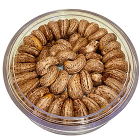 Hạt điều rang muối vỏ lụa - hộp 500g xếp hoa - natufoodvn