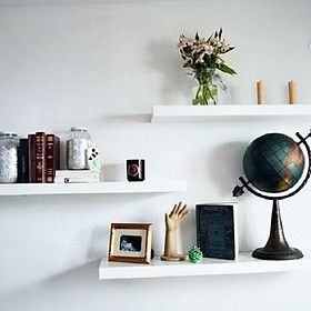 Mua Kệ Treo Tường 3 Thanh Ngang Dài 50cm x Sâu 15cm Màu Trắng
