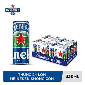 Thùng 24 lon bia không cồn Heineken 0.0 (330ml/lon)