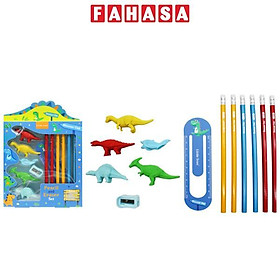 Bộ Dụng Cụ Học Tập Khủng Long Dinosaur Club - Little Tree GP8012-E (13 Chi Tiết)