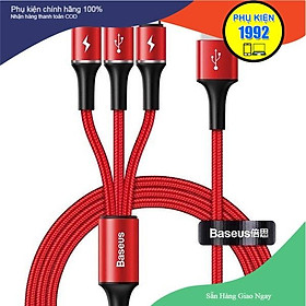 Mua Cáp sạc nhanh Baseus Rapid Series 3 in 1 Type-C to C+L+C PD 20W 1.5m- hàng chính hãng.