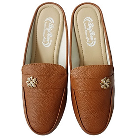 Dép Sục Nữ Da Bò Thật BIGGBEN Cao 5 Phân SBN61