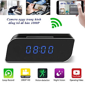 Mua Đồng hồ để bàn cao cấp Fullhd 1080p WiFi góc rộng 170 độ cảnh báo chuyển động tầm nhìn ban đêm - Camera WiFi giám sát trực tiếp trên điện thoại