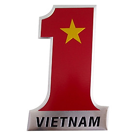 Nơi bán Sticker Hình Dán Metal Số 1 Cờ Việt Nam - Giá Từ -1đ