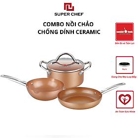 Mua Combo Nồi Chảo Chống Dính Super Chef Đáy Từ Cao Cấp  An Toàn  Bền Bỉ Size NCS24