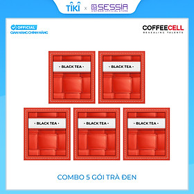 Combo 5 gói Trà đen với Nhân sâm trắng thượng hạng - COFFEECELL