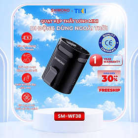 Quạt Kẹp Thắt Lưng SHIMONO SM-WF38 Pin 3000mAh, Siêu Nhẹ Phù Hợp dùng Ngoài Trời, Bảo Hành 12 tháng Hàng Chính Hãng