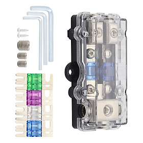 Fused Power Distribution Block Set Fuse Box Anl Fuse Holder Automotive Accessories for Auto Boat Stereo Amp Replacements