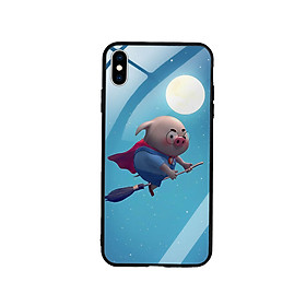 Ốp Lưng Kính Cường Lực cho điện thoại Iphone Xs Max - Pig 11