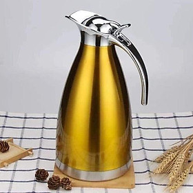 Bình thuỷ giữ nhiệt inox 2 lít siêu tiện dụng-hh272 Giao màu ngẫu nhiên