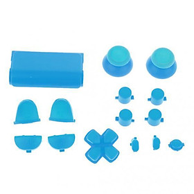 2x Blue Bullet Button Thumbstick D-pad L R For PS4 Playstation Controller