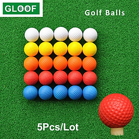 5PCS/Đặt bóng golf pu thực hành trong nhà thực hành bọt biển đu dây bài tập bóng huấn luyện trong nhà đào tạo bóng golf