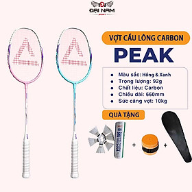 Set 2 Vợt Cầu Lông Căng Sẵn 10kg YL800 Khung Carbon + Tặng Ống Cầu,Cuốn Cán Và Túi Đựng