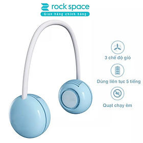 Mua Quạt mini đeo cổ không cánh Rockspace sạc tích điện  dùng liên tục 5h có 3 chế độ gió - Hàng chính hãng