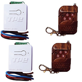 Bộ 02 công tắc điều khiển từ xa TPE RC5H-220V, 800W + 2 Remote RM04, 315Mhz, Sản xuất tại Việt Nam