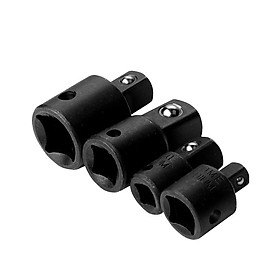 4 PCS Impact Socket Adapter Reducer 1/4-Inch 3/8-Inch 1/2-Inch Impact Driver Conversions Steel Power Nut Driver for Power Drill