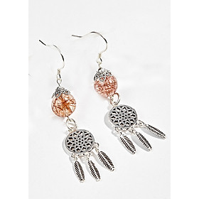 Bông Tai Dream Catcher Thạch Anh Tóc Đỏ Ngọc Quý Gemstones