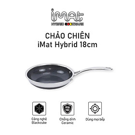 Mua  Hàng chính hãng iMAT  Chảo chiên inox chống dính iMat Hybrid 18cm  phủ chống dính Ceramic