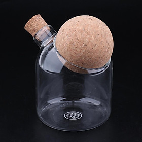 Glass Kitchen Storage Canister Jars Crystal Clear Food Storage Jars with Cork Top, Countertop Clean and Tidy