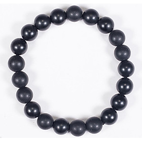 Vòng tay phong thủy đá obsidian nhám mệnh thủy , kim - Ngọc Quý Gemstones