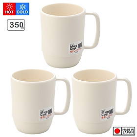Combo Cốc nhựa uống nước Inomata cao cấp - Trắng ngà nội địa Nhật Bản