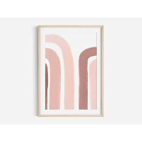 Tranh treo tường | Tranh nghệ thuật trừu tượng - Dusty Pink Rainbow Print, Abstract Art, Boho Print