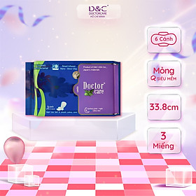 Băng vệ sinh ban đêm Doctor Care 33.8cm chiết xuất thảo dược  the mát sảng khoái cho cả đêm dài