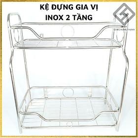 Kệ đựng gia vị phòng bếp INOX cao cấp sáng bóng, thiết kế 