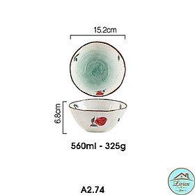 Mua Bát tô ăn phở bát sứ men tiêu họa tiết hoa quả 2 dung tích 6inch và 8inch