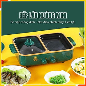 Mua Nồi lẩu nướng 2 ngăn  nồi lẩu nướng đa năng  nồi lẩu điện mini 2in1 - Hàng nhập khẩu