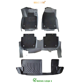 Thảm lót sàn xe ô tô 2 lớp Honda CRV 2023+ (3 hàng ghế sd3) Nhãn hiệu Macsim chất liệu nhựa TPE cao cấp màu đen