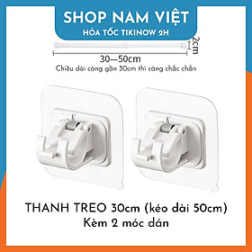 Hình ảnh Thanh Treo Rèm, Treo Màn Cửa Kèm 2 Miếng Dán Tường