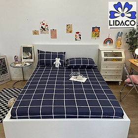 Bộ ga gối cotton LIDACO PL1 decor phòng ngủ vintage drap giường đủ size nệm