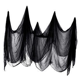 Halloween Creepy Cloth Spooky Fabric 84.65inchx177.17inch Horror Gauze Scary Gauze for Haunted House Party Wall Doorway Decor