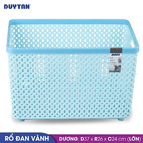 Mua Rổ đan vành lớn nhựa Duy Tân Matsu (37 x 26 x 24 cm) - 12163 - Giao màu ngẫu nhiên - Hàng chính hãng