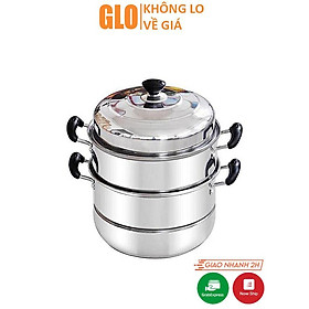 Mua Nồi Hấp Bánh Bao  Cơm  Xôi  Bánh Flan Inox 3 Tầng Dùng Được Bếp Từ