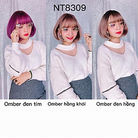 Tóc bộ omber khói hồng cao cấp- tặng lưới chùm tóc