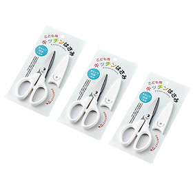 Combo 03 Kéo cắt Echo Metal cho bé có nắp đậy - Nội địa Nhật Bản