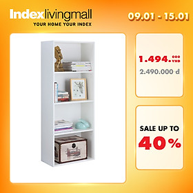 Mua Kệ sách đa năng 4 tầng để sàn H-MORE gỗ công nghiệp phủ melamine cao cấp chống ẩm  màu trắng sang trọng | Index Living Mall - Phân phối độc quyền tại Việt Nam