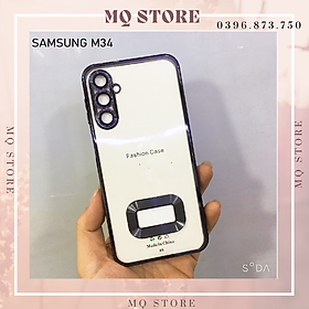 Ốp lưng cho Samsung M34 lưng trong viền màu cạnh vuông bảo vệ camera sang trọng Kai Nguyễn( hàng chính hãng)