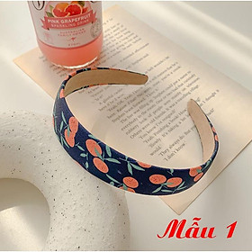 Cài tóc in hoa màu sắc retro độc đáo thời trang C63