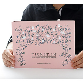 Nơi bán Album ảnh Ticket.In lưu giữ vé và ảnh 9x9,5cm họa tiết vòm lá và chim sẻ 40 ảnh - Giá Từ -1đ